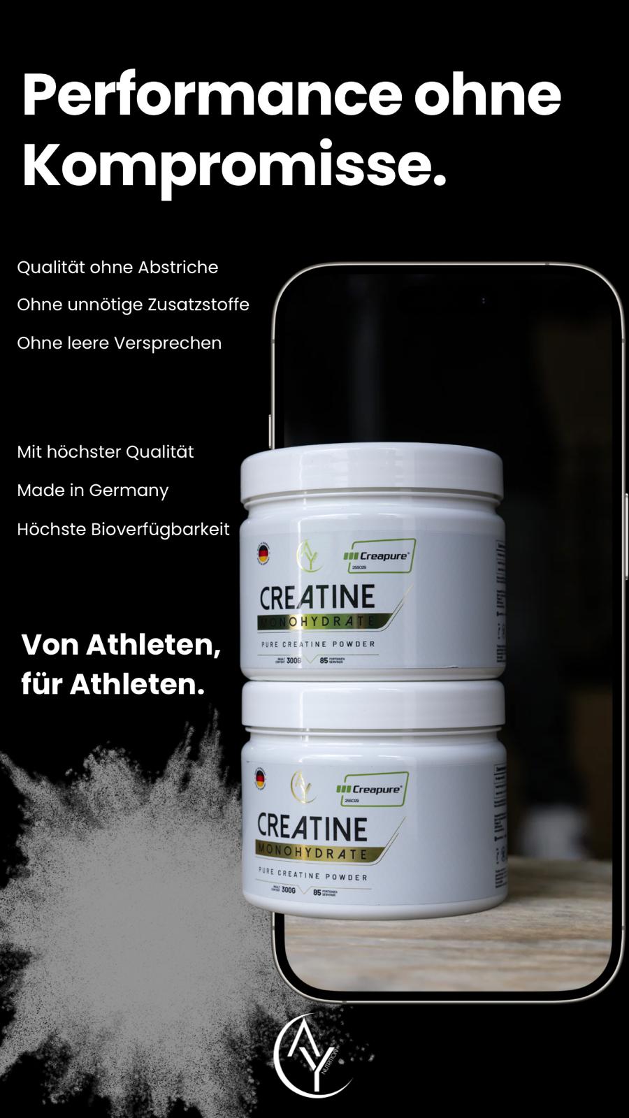 Creatine Monohydrate von AY Nutrition - Creapure® – Premium Kreatin-Monohydrat aus Deutschland